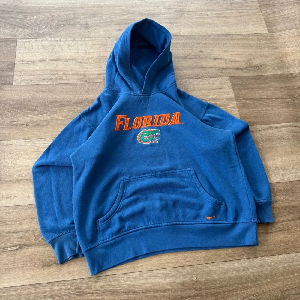 Nike Florida Gators Hoodie Womens XS Blue Pullover Sweatshirt NCAA Embroidered
